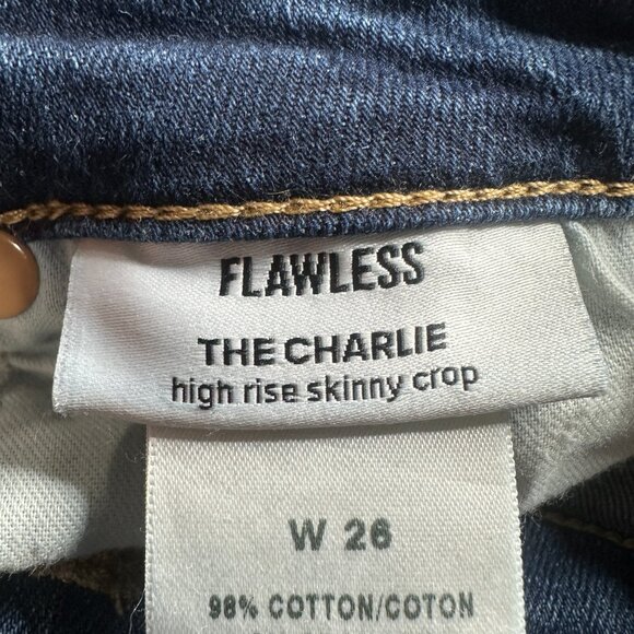 EUC Joes Jeans "FLAWLESS THE CHARLIE" High Rise Skinny Crop Blue Jeans Size 26W - Picture 12 of 16